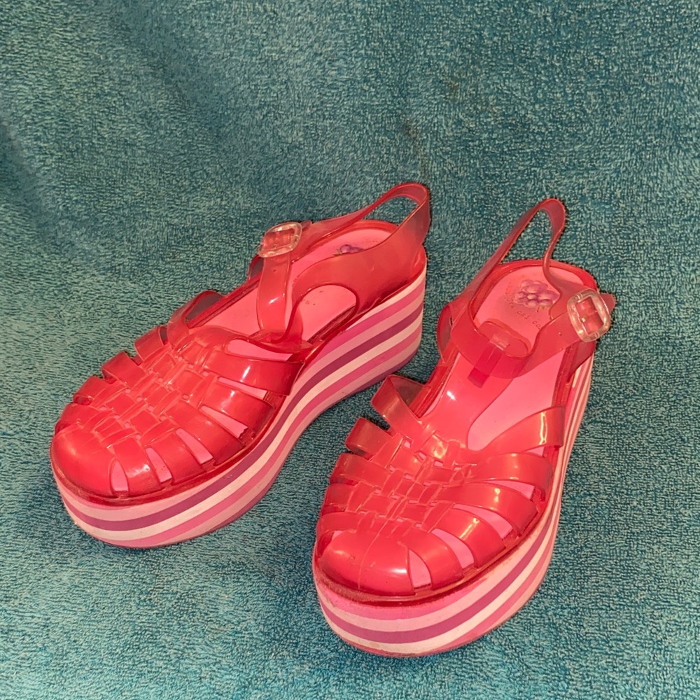 Melissa Vibrant Pink Platform Sandals